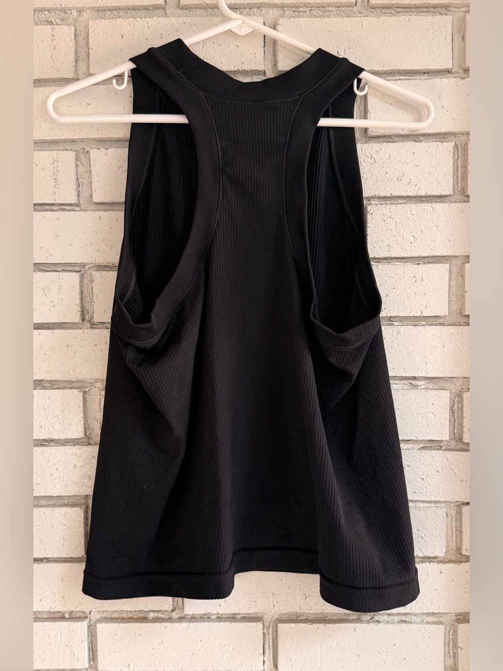 Athleta Renew Racerback Tank Top Black Ribbed Workout Activewear Women's Size 1X - Picture 3 of 8